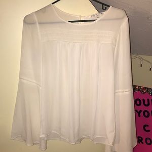 White long sleeve flowy blouse